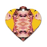 Rosie The Riveter Dog Tag Heart (Two Sides)