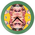 Rosie The Riveter Color Wall Clock