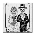 Day Of The Dead Wedding Tile Coaster