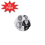 Day Of The Dead Wedding 1  Mini Button (10 pack) 