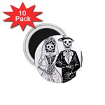 Day Of The Dead Wedding 1.75  Magnet (10 pack) 