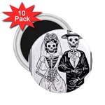 Day Of The Dead Wedding 2.25  Magnet (10 pack)