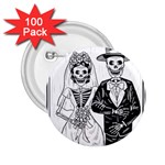 Day Of The Dead Wedding 2.25  Button (100 pack)