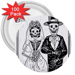 Day Of The Dead Wedding 3  Button (100 pack)