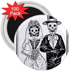 Day Of The Dead Wedding 3  Magnet (100 pack)