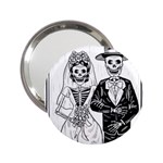 Day Of The Dead Wedding 2.25  Handbag Mirror