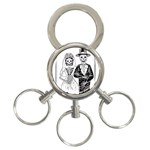 Day Of The Dead Wedding 3-Ring Key Chain