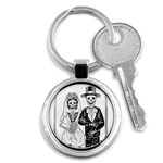 Day Of The Dead Wedding Key Chain (Round)