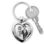 Day Of The Dead Wedding Key Chain (Heart)