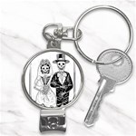 Day Of The Dead Wedding Nail Clippers Key Chain