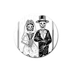 Day Of The Dead Wedding Magnet 3  (Round)