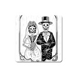 Day Of The Dead Wedding Magnet (Square)