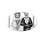 Day Of The Dead Wedding Sticker Oval (10 pack)