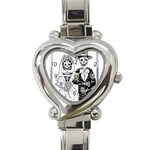 Day Of The Dead Wedding Heart Italian Charm Watch