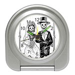 Day Of The Dead Wedding Travel Alarm Clock