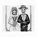 Day Of The Dead Wedding Small Glasses Cloth