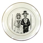 Day Of The Dead Wedding Porcelain Plate