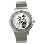 Day Of The Dead Wedding Stainless Steel Watch