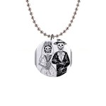 Day Of The Dead Wedding 1  Button Necklace