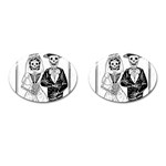 Day Of The Dead Wedding Cufflinks (Oval)