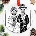 Day Of The Dead Wedding Round Ornament (Two Sides)