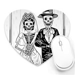 Day Of The Dead Wedding Heart Mousepad