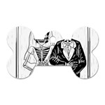 Day Of The Dead Wedding Dog Tag Bone (Two Sides)