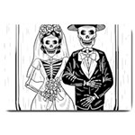 Day Of The Dead Wedding Large Doormat