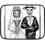 Day Of The Dead Wedding Fleece Blanket (Mini)