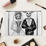 Day Of The Dead Wedding Cosmetic Bag (Large)