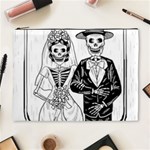 Day Of The Dead Wedding Cosmetic Bag (XL)