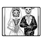 Day Of The Dead Wedding Fleece Blanket (Small)