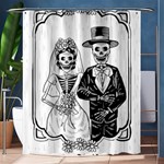 Day Of The Dead Wedding Shower Curtain 60  x 72  (Medium)