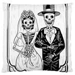 Day Of The Dead Wedding Large Cushion Case (One Side)