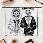 Day Of The Dead Wedding Cosmetic Bag (XXXL)