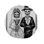 Day Of The Dead Wedding Standard 15  Premium Round Cushion 