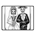 Day Of The Dead Wedding Double Sided Fleece Blanket (Small)