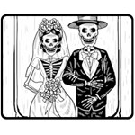 Day Of The Dead Wedding Double Sided Fleece Blanket (Medium)