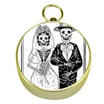 Day Of The Dead Wedding Gold Compass