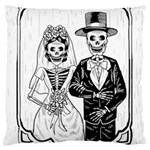 Day Of The Dead Wedding Large Flano Cushion Case (One Side)