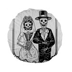 Day Of The Dead Wedding Standard 15  Premium Flano Round Cushion 