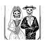 Day Of The Dead Wedding Double Sided Flano Blanket (Medium)