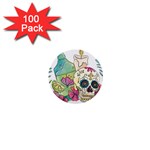 Tequila Sugar Skull 1  Mini Button (100 pack) 