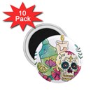 Tequila Sugar Skull 1.75  Magnet (10 pack) 