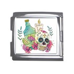 Tequila Sugar Skull Mega Link Italian Charm (18mm)