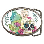 Tequila Sugar Skull Belt Buckle