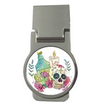 Tequila Sugar Skull Money Clip (Round)