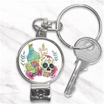 Tequila Sugar Skull Nail Clippers Key Chain