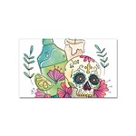 Tequila Sugar Skull Sticker (Rectangular)