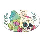 Tequila Sugar Skull Magnet (Oval)